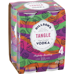 Photo of Billson's Fruit Tangle Vodka Mix 4pk 355ml