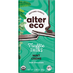 Photo of Alter Eco Truffle Thins Mint Creme 84g