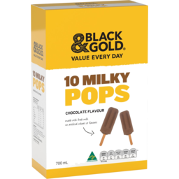Photo of Black & Gold Milky Pops Chocolate Ice Creams 10 Pack