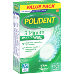Photo of Polident 3 Minute Daily Cleanser For Dentures 66 Tablets 66.0x