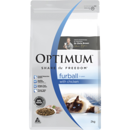 Photo of Optimum Furball Dry Cat Food With Chicken 2kg Bag 2kg