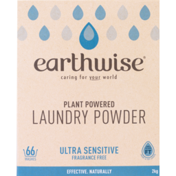 Photo of Earthwise Plant Powered Laundry Powder Ultra Sensitive Fragrance Free 2kg