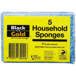 Photo of Black & Gold Household Sponge 5 Pack 