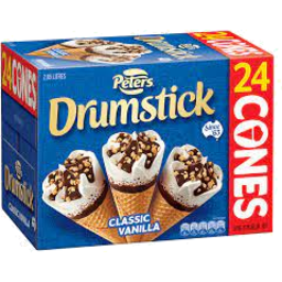 Photo of Peters Ice Cream Drumstick Vanilla Value Pack