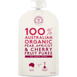 Photo of Australian Organic Food Co Pear, Apricot & Cherry Fruit Puree