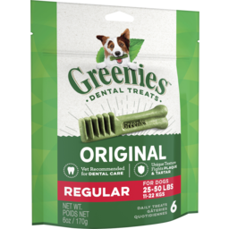 Photo of Greenies™ Original Regular Dental Dog Treat 6 Pack 170g Pouch 