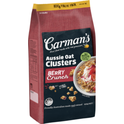 Photo of Carman's Aussie Oat Clusters Berry Crunch Value Pack 800g 800g