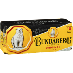 Photo of Bundaberg Rum & Cola Can 375ml 3x10pk