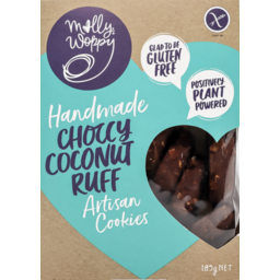 Photo of Molly Woppy Artisan Cookies Gluten Free Plant Based Choccy Coconut Ruff
