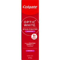 Photo of Colgate Optic White Stain Fighter Enamel Care Gentle Mint Toothpaste