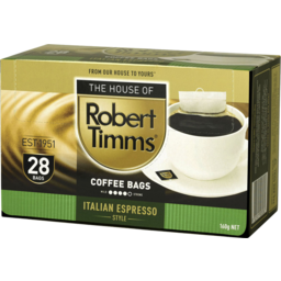 Photo of Robert Timms Coffee Bags Italian Espresso Style 28pk