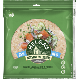 Photo of Helgas Digestive Wellbeing Barley Wholemeal Large Wraps 6 Pack 420g