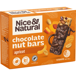 Photo of Nice & Natural Chocolate Nut Bar Apricot 6pk