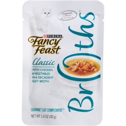Photo of Purina Fancy Feast Broths Classic With Chicken & Vegetables in a Decadent Silky Broth 40g