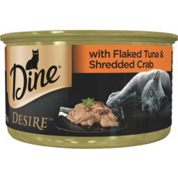 Photo of Dine Cat Food, Desire Flaked Tuna With Shredded Crab 85g