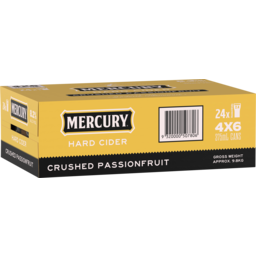 Photo of Mercury Hard Cider Crushed Passionfruit 8.2% 4 X Can 6x375ml