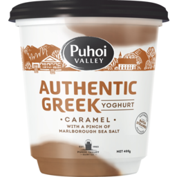 Photo of Puhoi Valley Authentic Greek Yoghurt Tub Salted Caramel 400g