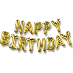 Photo of "Happy Birthday" Foil Letter Bunting