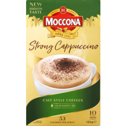 Photo of Moccona Café Classics Strong Cappuccino Coffee Sachets - 10 Pack 132g