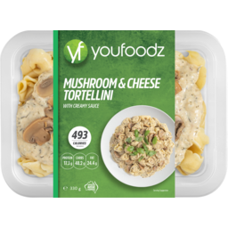 Photo of Youfoodz Mushroom & Cheese Tortellini With Creamy Sauce Ready To Eat Fresh Meal 330g