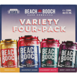Photo of Beach Booch Hard Kombucha Mixed 4 Pack 4 Pack X 330 Each 
