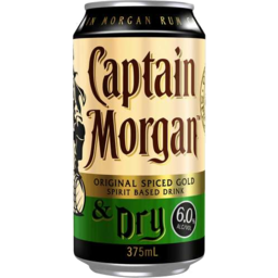 Photo of Captain Morgan & Dry Can 375ml 24 Pack