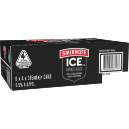 Photo of Smirnoff Ice Double Black Can 375ml 24 Pack