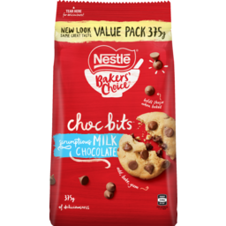 Photo of Nestle Bakers' Choice Milk Choc Bits Value Pack 375g 375g