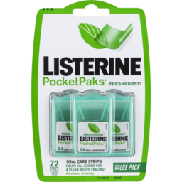 Photo of Listerine Pocket Packs Freshburst Value Pack 72 Strips