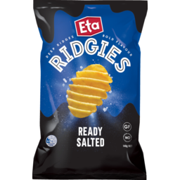 Photo of Eta Potato Chips Ridgies Ready Salted 140g