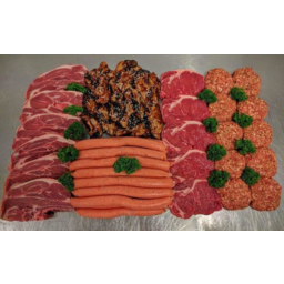 Photo of BBQ Packs + Premium Rump Steak - (approx 4 rissoles,6 sausages,1 steak) min. weight 1kg approx