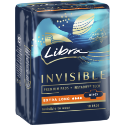 Photo of Libra Invisible Pads Extra Long 10