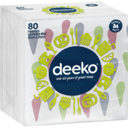 Photo of Deeko Printed Napkins 80pack