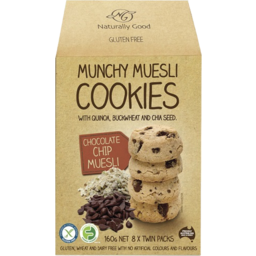 Photo of Munchy Muesli Cookies-Choc Chip 8x2 Packs 160g
