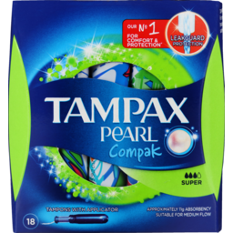 Photo of Tampax Pearl Compak Tampons Super 18 Pack 18