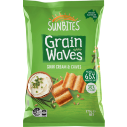 Photo of Sunbites Grain Waves Sour Cream & Chives Wholegrain Chips