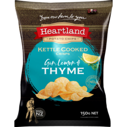 Photo of Heartland Potato Chips Kettle Cooked Potato Chips Gin Lemon & Thyme