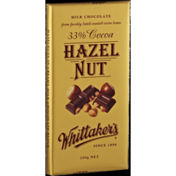 Photo of Whittakers Hazelnut 33% Cocoa Milk Chocolate Block 200g