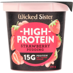 Photo of Wicked Sister High Protein Pudding Strawberry 170gm