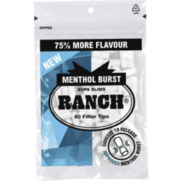 Photo of Ranch Filter Tips Menthol Burst 80