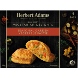 Photo of Herbert Adams Gourmet Vegetarian Delights Pastie Seasonal Garden Vegetable 4 Pack