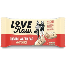 Photo of LOVE RAW Cre&M Wafer Bar White Choc 2x21.5g