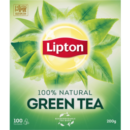 Photo of Lipton 100% Natural Green Tea Tea Bags 100 Pack