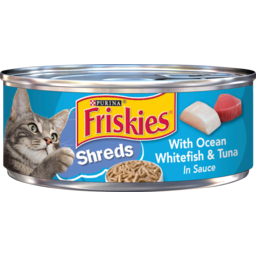 Photo of Purina Friskies Savory Shreds Pet Food Ocean Whitefish Tuna 156g