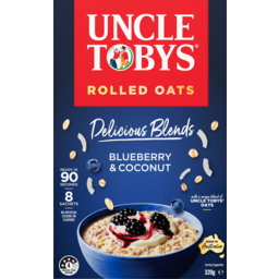 Photo of Uncle Tobys Oats Delicious Blends Blueberry & Coconut Flavour Sachets 8 Pack 320g