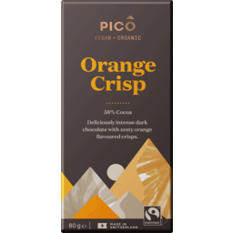 Photo of Pico Organic Orange Crisp 58% Cocoa Chocolate Block 80g