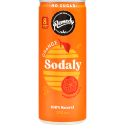 Photo of Remedy Soft Drink Sodaly Prebiotic Soda Orange 250ml