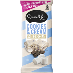Photo of Chocolate, Darrell Lea, Cookies & Cream White, 170 gm
