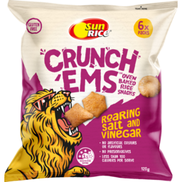 Photo of Sunrice Crunch’Ems Roaring Salt And Vinegar Kids Multipack 6 Pack