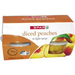 Photo of SPAR Peaches Diced Light Syrup 113gm X 4pack